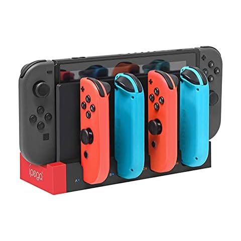 Charger for Switch Joy Cons Controllers, Charging Dock Station with Indicator, Switch Charger Station Stand Base Cover