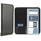Samsill Professional Business Card Organizer with Padded Cover, Card Holder for 160 Cards, Black