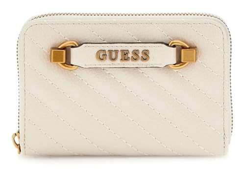 Portefeuille GUESS Sela SLG Zip Around M Bone pour femme