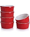 Delling 4 oz Ramekins - Ceramic Ramekins for Baking, Creme Brulee, Souffle Ramekins Oven Safe, Set...