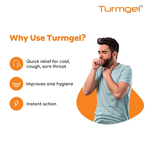 Turmgel Orange Turmeric Lozenges| Maintains Oral Hygiene & Relief from Cough, Cold & Sore Throat| Pack of 3 (30 Lozenges) Sharpens Immunity| Sugar-Free| Available in Pack of 1, 3 & 10