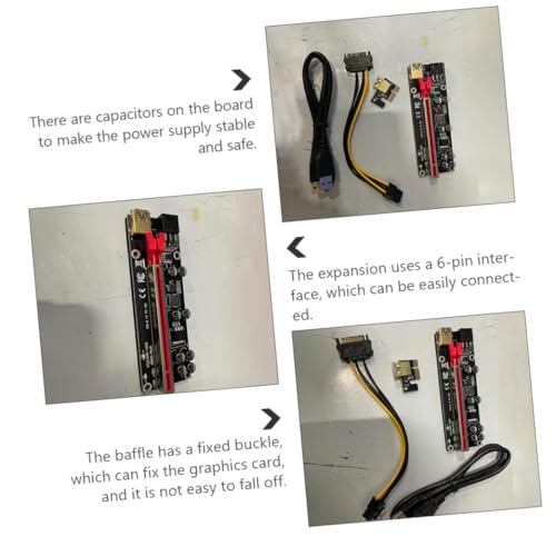 6 juegos de cables extensor PCI-e para soporte GPU miniatura 3