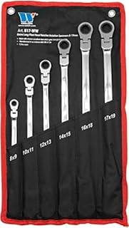 Welzh Werkzeug Ratchet Spanner Wrench Set Extra Long Double Ended Flexi-Head Aviation 72-Tooth 8-19mm