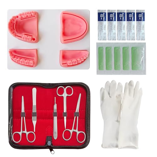Dental Suture Training Kit, Dental Suture Practice Kit for Gum Cutting &amp; Gingival Suturing, Best Dental Suture Practice Pads for Dental School Students (Training USE ONLY)