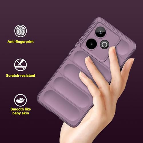 Image of Amazon Brand-Solimo Mobile Cover for Realme GT 7 5G / GT 7T 5G | Full Camera Protection | Liquid Silicon Case | Flexible Bumper Case for Realme GT 7 5G / GT 7T 5G (Purple)