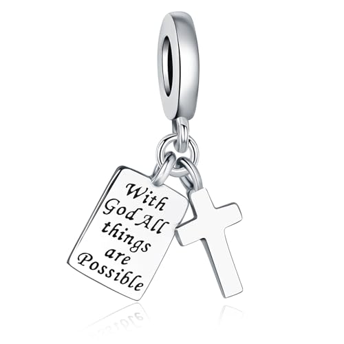 925 Sterling Silver Charms Fit Pandora Charms Bracelet God Has You In His Arms I Have You In My Heart Fit Wife Daughter Mother's Day Christmas Birthday Gift