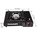 Vivicreate 8500 BTU Portable Butane Gas Stove for Camping Cooking Outdoor, Lightweight Portable Stove Burner with Auto Ignition, Estufa de Gas Portátil para Camping al Aire Libre(Black)