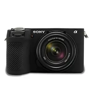 Easy Hood Camera Case for Sony Alpha 6700, Soft Silicone Protective Cover a6700 DSLR Camera Anti-Scratch Slim Fit Body Skin Protector Housing Sleeve for Sony A6700 Mirrorless Camera Black