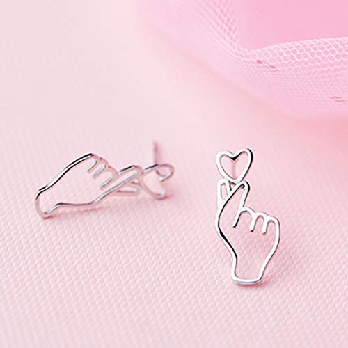 Sluynz 925 Sterling Silver Heart Studs Earrings For Women Teen Girls Unique Sweet Love Heart Earrings (Unique Heart Earrings) #TOP2