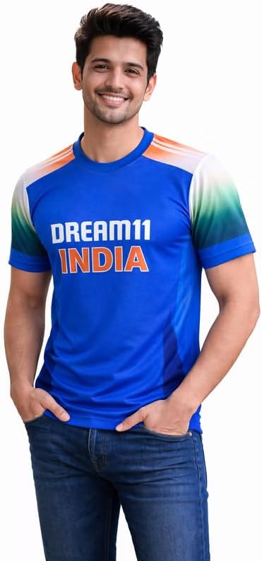 Custom Name and Number Cricket T Shirt for Men with Personalized Back Name and Number Design - Perfect for Cricket Matches and Practice