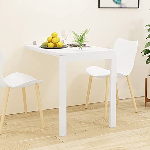 Manque de place ? Table pliante murale blanche 74x45 cm pour optimiser votre espace - 2