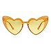 GIFIORE Heart Shaped Sunglasses for Women,Vintage Cat Eye Retro Oversized Clouts Glasses (Orange)