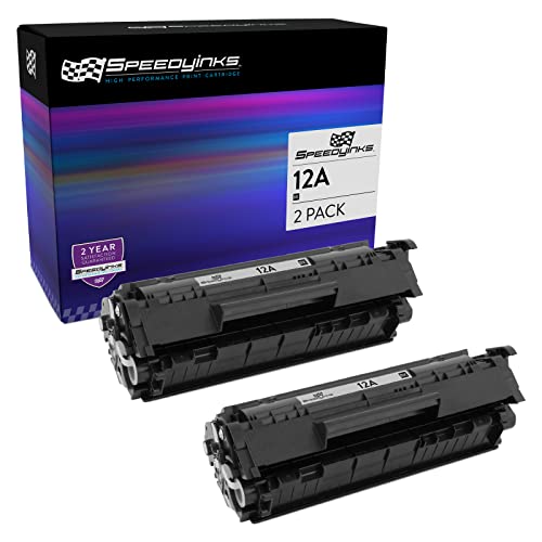 SPEEDYINKS Compatible Replacement for HP 12A Toner Cartridge Q2612A (Black, 2-Pack) for LaserJet 1012 3015 3020, 3030, 1010, 1020, 1022, 1022n, 1022nw, 1018, 3050 All-in-One, 3052, 3055, M1319, M1319f