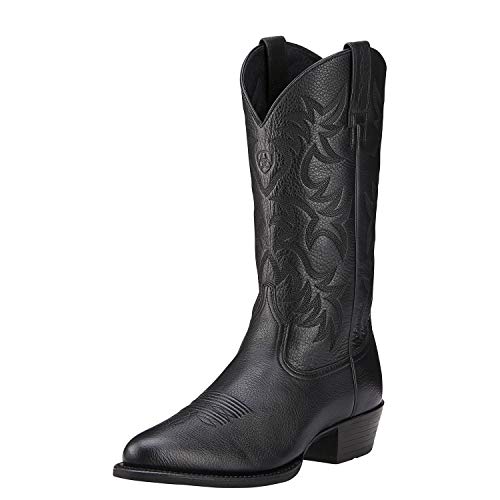 ARIAT Mens Heritage R Toe Black Deertan 13B
