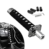 BWBWND Samurai Sword Shift Knob, 7.9 Inch Short Gear Shifter Swords Protective Cover with 4 Adapters, Universal Shift Gear Lever for Manual & Most Automatic Transmission Cars (Black & White)