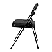 OEF Furnishings OEF970 Series Premium Fabric Padded All Steel Folding Chairs, Comfort Cushioned Seat & Back for Meeting Office Training Rooms (4 Pack, Cosmic Black)