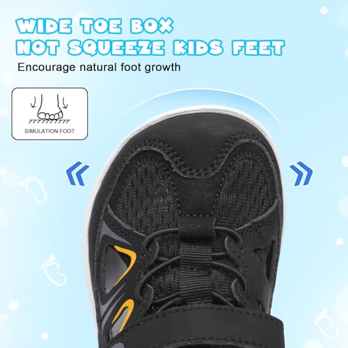 Image of JOINFREE Toddler Sandals Kids Wide Girls Boys Aqua Athletic Sneakers Barefoot Beach Sandals Quicky-Dry Non-slip Outdoor Water Sports Hiking Sandals Summer Water Shoes for Pool River Swim