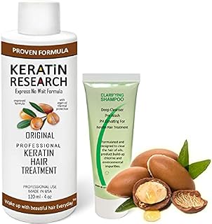 Complex Brazilian Kit Keratin Hair Blowout Treatment Professional Results Get Straightens Smooth Frizz Free Hair instantly With Argan Oil FORMALDEHYDE-FREE Keratin at Home 3-6 months