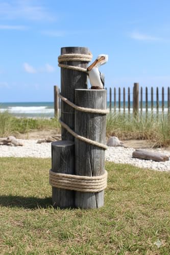 Pelican on Wood Piling decor