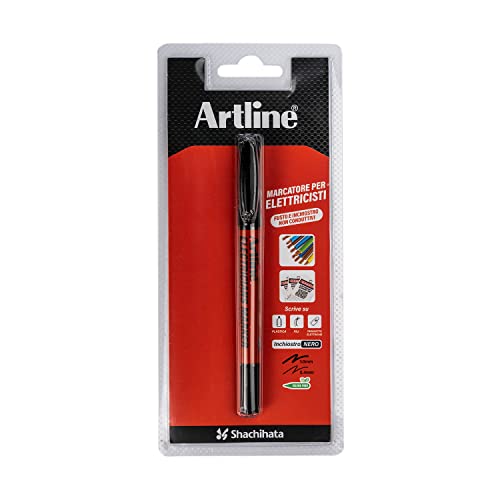OSAMA Artline Special Purpose - Pennarello Indelebile Punta Fine Nero per Elettricisti, Pennarelli Punta Fine Doppia 0,4 –1,0 mm, Pennarelli Indelebili Cavi e Fili con Fusto in Plastica non Conduttivo