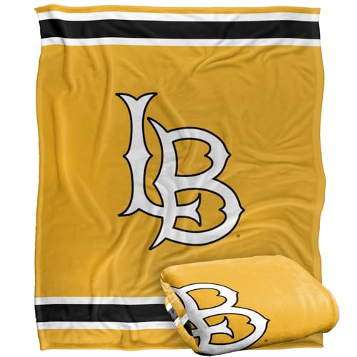 LOGOVISION California State University Long Beach Primary Logo Stripes Silky Touch Super Soft Throw Blanket 60"x80"