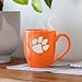 Rico Industries NCAA Clemson Tigers Primary 16 oz Team Color Laser Engraved Ceramic Coffee Mug