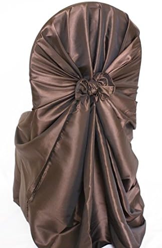 Miniatura 6 de Wedding Linens Inc. (2 piezas) Fundas de silla universales de tafetán para restaurante, boda, banquete, eventos, color champán