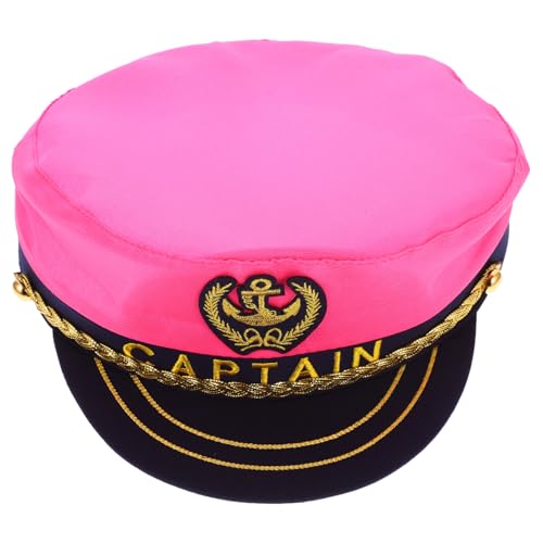 WOFASHPURET Boating Sailor Hat Captain Hat for Cosplay Stage Performance Captain Lightweight Boat