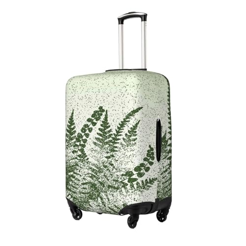 Natural Plant Fern Leaf Print Luggage Suitcase Covers Elastic Washable Luggage Protector Luggage Covers For Suitcase2
