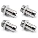 XSPC G1/4" to 3/8" Barb Fitting for Soft Tubing, Chrome, 4-pack
