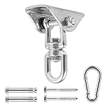 Einfach Zu montieren- Inklusive 2* Schrauben für konkrete Anwendung , 2*Schrauben für Holzanwendung, 1* Karabiner, 1* Installationsanweisung. Für den Innen- und Außenbereich, geeignet für Betondecken- und Holzbalken.