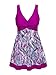 MiYang Women's Plus Size Printing Padded High Waist Swimdress
