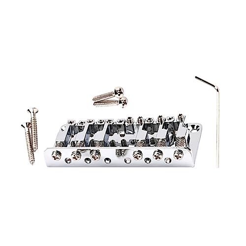 Anneome Professional 6 String Electric Guitar Bridge Saddle Silver Guitar Part Replacement Accessory