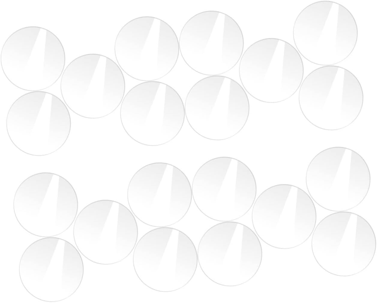 DOITOOL 20pcs Round Acrylic Multi-Function Acrylic Plates for DIY Crafts and Decorations