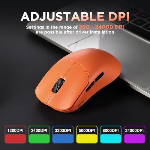 Image of Zero1 Pro Wireless Mouse,Tri-Mode Gaming Mouse, 24K DPI Orange Mouse