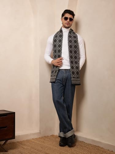 Image of Ravaiyaa - Attitude is everything Men's Reversible Stripe Pattern Winter Wool Scarf, Muffler 72 inchx12 inch Inch