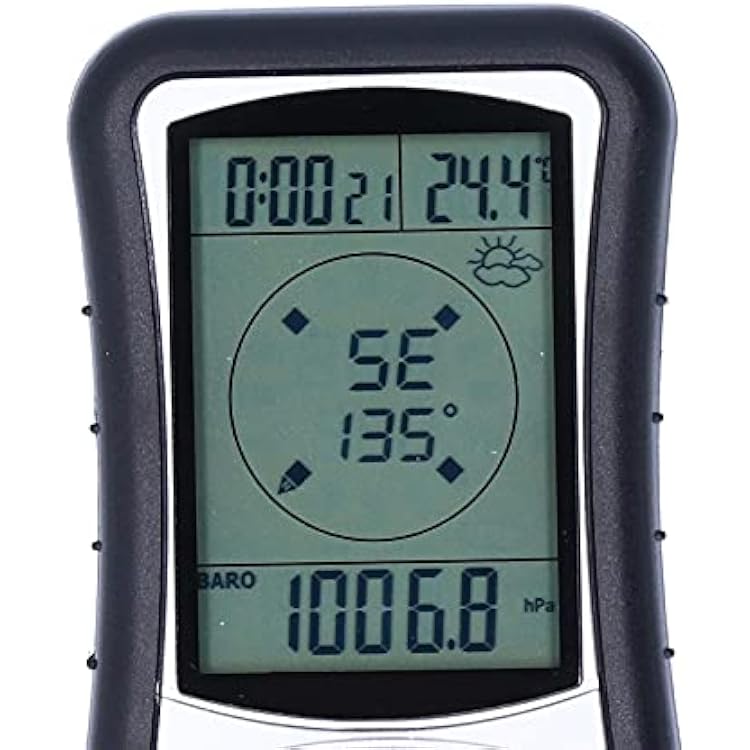Multifunction Digital Altimeter, Electronics Altimeters Handheld Outdoor Meter Device Barometer Activity for Measure Altitude (not Included Batteries)