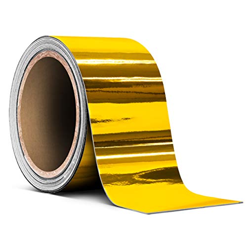 VViViD Vinyl Detailing Wrap Tape 2 Inch x 20ft DIY Roll (Gold Chrome)