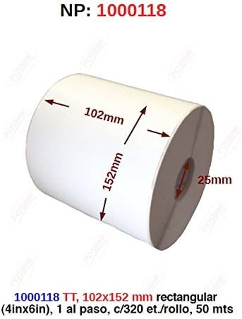 BestVal 1000118 Blanco Self-adhesive printer label etiqueta de impresora -  Etiquetas de impresora (Blanco, Etiqueta para impresora autoadhesiva,  Transferencia térmica, ITT4100B POSline ITT4050 POSline ITT4100 POSline  ITT4200 POSline GK420t Zebra GC420 
