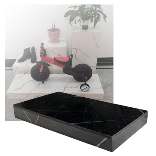 Socle carré pour magasin de vêtements noir de 40 x 40 x 10 cm pour présentation