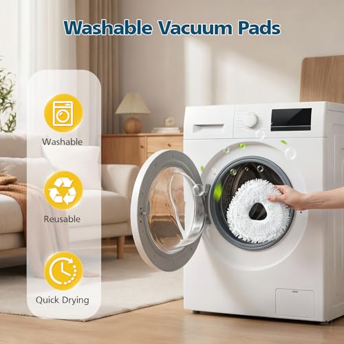 Image of 12 Pcs Replacement Mop Pads for Narwal Freo|Freo X Ultra| Freo Z10|Freo Pro | Freo Z Ultra & Freo X10 Pro Robot Vacuum & Mop, Washable Reusable Microfiber Robot Vacuum Mop Pads