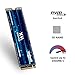 KingSpec 1TB M.2 NVMe SSD, PCIe 4.0 NVMe Gen3 SSD, Gaming SSD, 2280 Internal Solid State Drive,3D NAND Internal Hard Drive (R/W Speeds up to 3400/3100 MB/s) Compatible with Laptop & PC Desktop