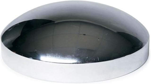 United Pacific Industries 10202UPI Chrome Plated 8" Steel Rounded Top Rear Hubcap