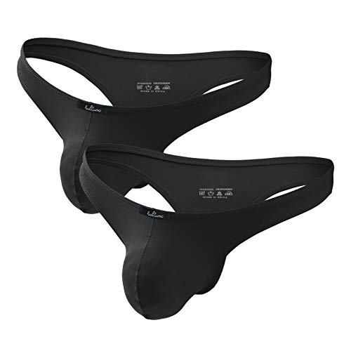 WLLWOO Men's Thongs Underwear, G-Strings Jockstraps Low Rise Stretch Sexy Modal Thongs Athletic Supporters Multipack