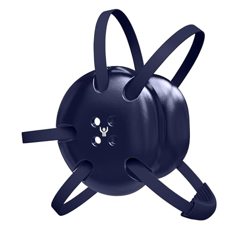 Great Call Athletics | Wrestling Classic Headgear | Earguard Adult Grappling Head Gear | Adjustable Ear Guards Navy Straps (Navy w/ Navy Straps)
