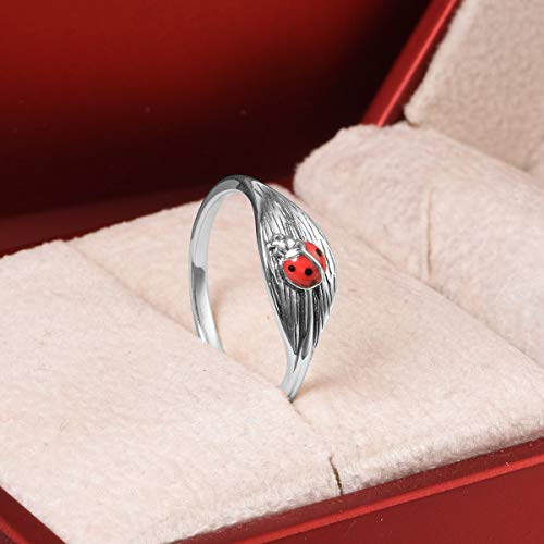 Gw 925 Sterling Silver Ring Ladybug Animal Rings For Women Girls (8) #TOP5