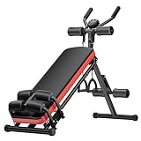 Banco De Ejercicios Abdominales, Máquina De Ejercicios Abdominales, Banco Plegable para Sentarse, Equipo De Ejercicio De Cuerpo Completo, Muslos,...