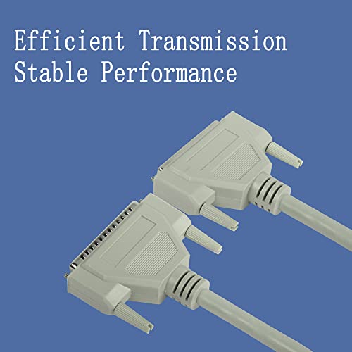 Meiriyfa Db37 37Pin Extension Cable Serial D-Sub 37 Pin Printer Parallel Connector Cable Pure Copper Core For Engineering Wiring, Computer And Networks.（4.9Ft） (Male To Female) #TOP3