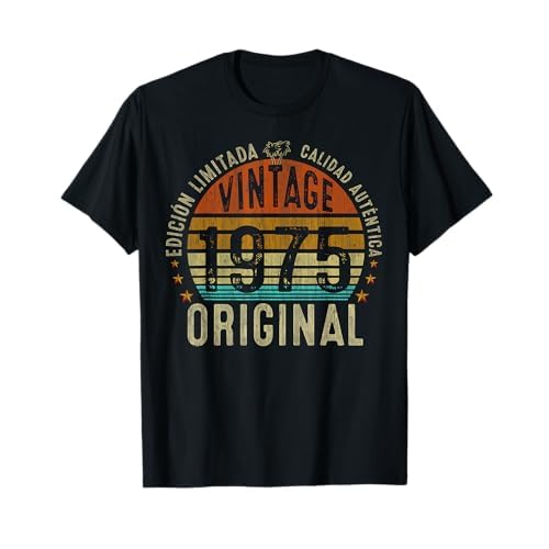 50 Años Regalo de Cumpleaños Hombre Mujer Original 1975 Camiseta
