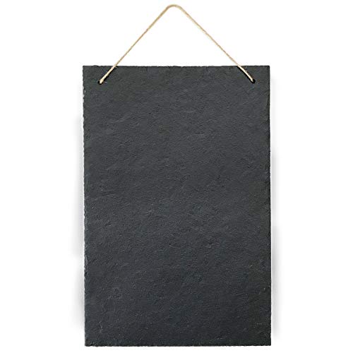 Pizarra de pizarra para escribir y colgar, vintage, decoración para cocina, jardín, mesa de 30 x 20 cm de alto